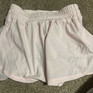 lululemon track that light pink shorts